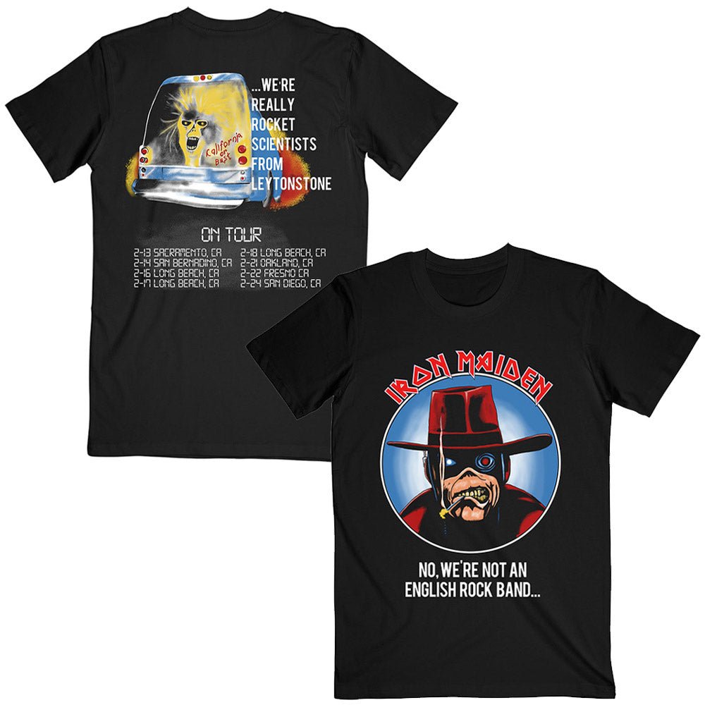 IRON MAIDEN アイアンメイデン (結成 50周年 ) - Not An English Rock Band / バックプリントあり / Tシャツ / メンズ - PGS